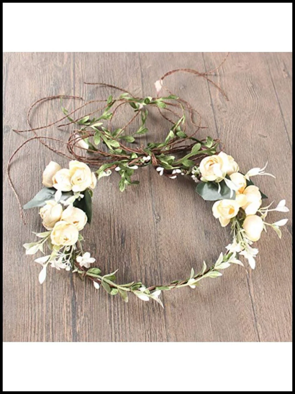 Plastic Flower Headband Wreath Women Party Costume Accessory